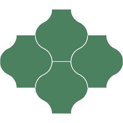 Mission San Felipe Vert Fonce 8"x8" Encaustic Cement Tile - Avente Tile