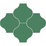 Mission San Felipe Vert Fonce 8"x8" Encaustic Cement Tile - Avente Tile