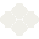 Mission San Felipe White 8"x8" Encaustic Cement Tile - Avente Tile