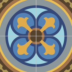 Mission Santiago Parque 8"x8" Encaustic Cement Tile - Avente Tile