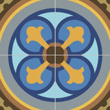 Mission Santiago Parque 8"x8" Encaustic Cement Tile - Avente Tile