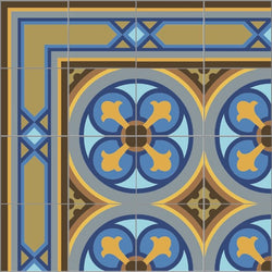 Mission Santiago Parque 8"x8" Encaustic Cement Tile - Avente Tile