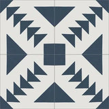 Mission Schloss Navy 8"x8" Encaustic Cement Tile - Avente Tile