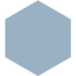 Mission Sky Blue 8" Hexagon Encaustic Cement Tile - Avente Tile