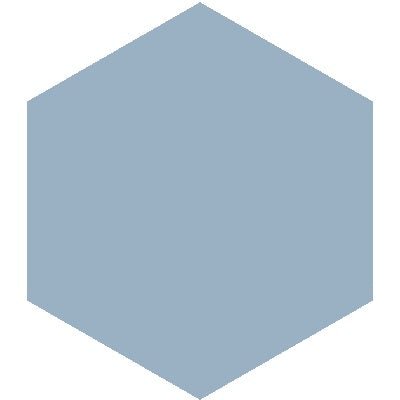Mission Sky Blue 8" Hexagon Encaustic Cement Tile - Avente Tile