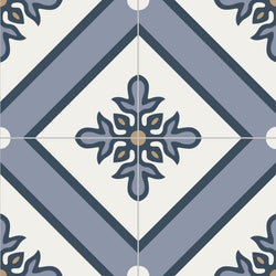 Mission Soledad French Blue 8"x8" Encaustic Cement Tile - Avente Tile