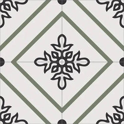 Mission Soledad Green 8"x8" Encaustic Cement Tile - Avente Tile