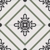Mission Soledad Green 8"x8" Encaustic Cement Tile - Avente Tile