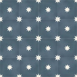 Mission Starry Night Navy 8"x8" Encaustic Cement Tile - Avente Tile