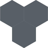 Mission Steel 8" Hexagon Encaustic Cement Tile - Avente Tile
