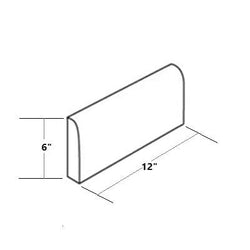 Mission Surface Bullnose 6"x12" Cement Tile - Avente Tile