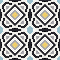Mission Tango Sun 8"x8" Encaustic Cement Tile - Avente Tile