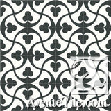 Mission Trebol A 8"x8" Encaustic Cement Tile - Avente Tile