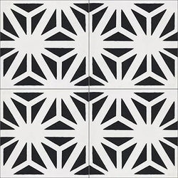Mission Tunis Black 8"x8" Encaustic Cement Tile - Avente Tile