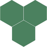 Mission Vert Fonce 8" Hexagon Encaustic Cement Tile - Avente Tile