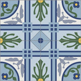 Mission Violet Blue 8"x8" Encaustic Cement Tile - Avente Tile