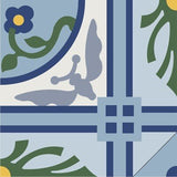 Mission Violet Blue 8"x8" Encaustic Cement Tile - Avente Tile