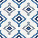 Mission Yanelli Blue 8"x8" Encaustic Cement Tile - Avente Tile