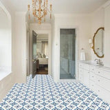 Mission Yanelli Blue 8"x8" Encaustic Cement Tile - Avente Tile