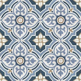 Mission Yveline Blue 8"x8" Encaustic Cement Tile - Avente Tile