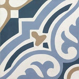 Mission Yveline Blue 8"x8" Encaustic Cement Tile - Avente Tile