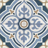 Mission Yveline Blue 8"x8" Encaustic Cement Tile - Avente Tile