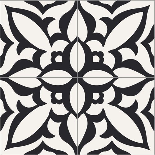 Mission Zebra Classic 8"x8" Encaustic Cement Tile - Avente Tile