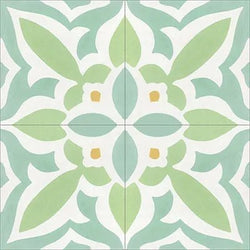 Mission Zebra Tropical 8"x8" Encaustic Cement Tile - Avente Tile
