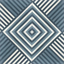 Mission Zia Navy 8"x8" Encaustic Cement Tile - Avente Tile