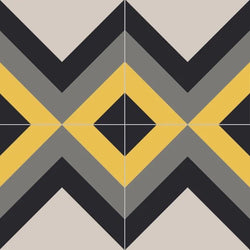 Mission Zig Zag No. 1A 4"x4" Encaustic Cement Tile - Avente Tile