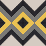 Mission Zig Zag No. 1A 4"x4" Encaustic Cement Tile - Avente Tile