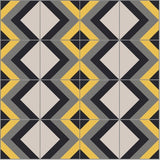 Mission Zigzag No. 1 A Colorway 8"x8" Encaustic Cement Tile - Avente Tile