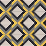 Mission Zigzag No. 1 A Colorway 8"x8" Encaustic Cement Tile - Avente Tile