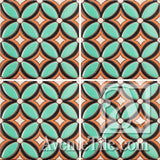 Geometrical Petals E Ceramic Tile Grouping