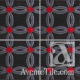 Geometrical Rings D Ceramic Tile Grouping