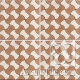 Geometrical Weave D Ceramic Tile Grouping