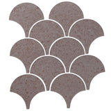 4" Conche or Fish Scale Tiles - Ash