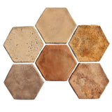 6" Hexagon Rustic Cement Tile - Avente Tile