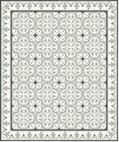 Queen Border and Roseton Tile Crate a Rug in Soothing Clermont Colorway