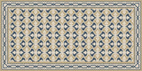 Mission Trebol Sonata Encaustic Cement Tile Rug with Chippendale Border