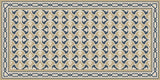 Mission Trebol Sonata Encaustic Cement Tile Rug with Chippendale Border