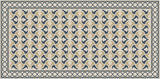 Mission Trebol Sonata Encaustic Cement Tile Rug with Paris Border