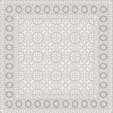 Mission Amalia B 8"x8" Field, Border, and Corner Encaustic Cement Tile Rug and Border.