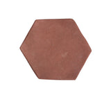 Arabesque 8 Inch Hexagon Spanish Inn Red  Cement Tile