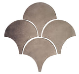 Arabesque 8" Conche Antique Gray Cement Tile