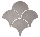 Arabesque 8 Inch Conche Sidewalk Gray Cement Tile