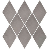 Arabesque 3x5 Mini Diamond Cement Tile Sidewalk Gray