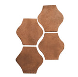 Arabesque 4x4 Pata Grande Cement Tile Cotto Dark