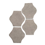 Arabesque 4x4 Pata Grande Cement Tile- Natural Gray