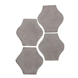 Arabesque 4x4 Pata Grande Cement Tile- Sidewalk Gray